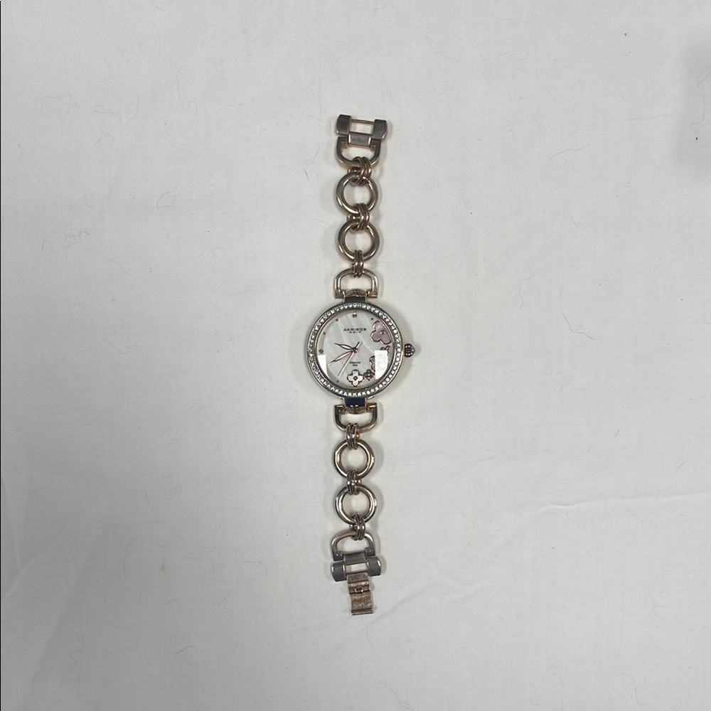 Rose Gold Women's Akribos XXIV Crystal Dial Watch - Picture 4 of 4